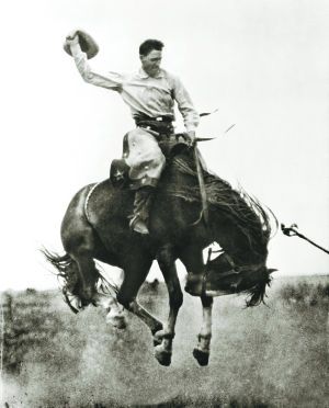 Unidentified cowboy on bucking horse, circa 1922-1934, Tex Austin Collection . Bronc Riding, Rodeo Cowboys, Real Cowboys, Bucking Bronco, Cowboy Horse, Bull Riders, Western Aesthetic, Bull Riding, Cowboy Art