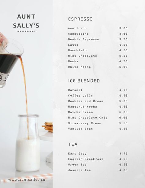 Coffee Menu Design, Menu Design Layout, Menu Design Inspiration, Cafe Menu Design, Menu Card Design, Café Design, Coffee Shop Menu, Menu Layout, Cafe Shop Design