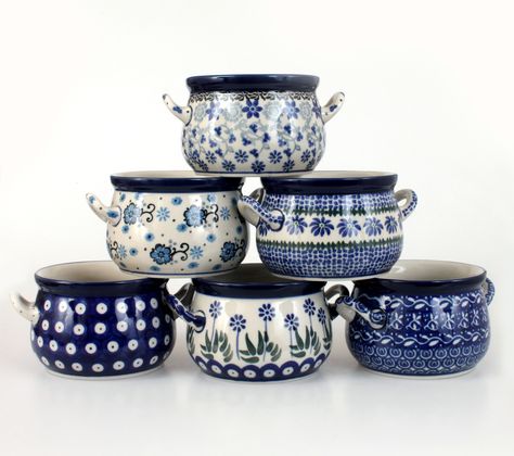 Polish Pottery Boleslawiec, Soup Cup, Polish Ceramics, Blue Dishes, White Kitchen Decor, Traditional Pottery, Blue White Decor, Traditional Ceramics, Blue Pottery