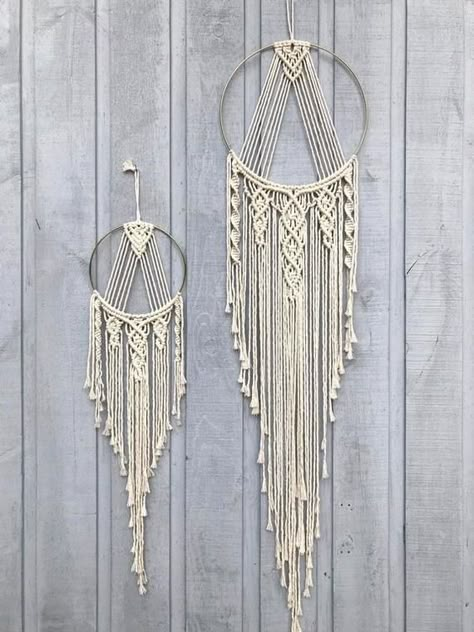 Beautiful Dream Catchers [Montenegro Stone House Renovation Vision Board] Macrame Nursery Decor, Diy Christmas Gifts For Boyfriend, Diy Macrame Wall Hanging, Dreamcatcher Diy, Macrame Nursery, Diy Anniversary Gift, Macrame Dream Catcher, Diy Tumblr, Bohemian Wall Hanging