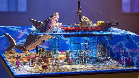 Lego Beach, Lego Masters, Construction Lego, Lego Sculptures, Lego Diy, Amazing Lego Creations, Lego Craft, Lego Creative, Lego Pictures