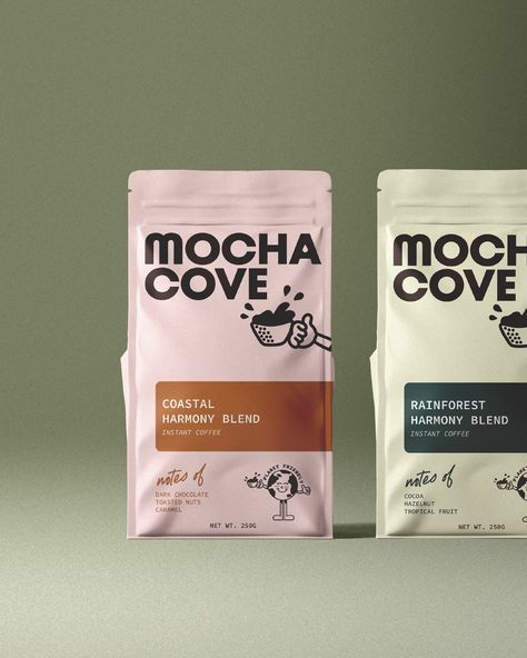 Mocha Cove is a contemporary coffee brand, offering a sophisticated and sustainable experience for coffee enthusiasts. Branding and packaging design, created by Design by Livs. Reflects a modern aesthetic with an eco-friendly focus. Perfect for those who appreciate quality and care in every detail, Mocha Cove stands out with its unique blend of design inspiration and commitment to the environment. Coffee Branding, Premium Coffee, Eco-Friendly Packaging, Graphic Design, Small Business, Coffee Lover, Sustainable Design, Brand Identity, Packaging Design, Coffee Aesthetic, Coffee Bag Design, Coffee Bag Inspo, Handdrawn Illustrations Modern Coffee Packaging Design, Aesthetic Coffee Packaging, Graffiti Packaging Design, Sustainable Coffee Packaging, Cold Brew Branding, Premium Coffee Packaging, Minimalistic Packaging Design, Coffe Brands, Coffee Label Packaging