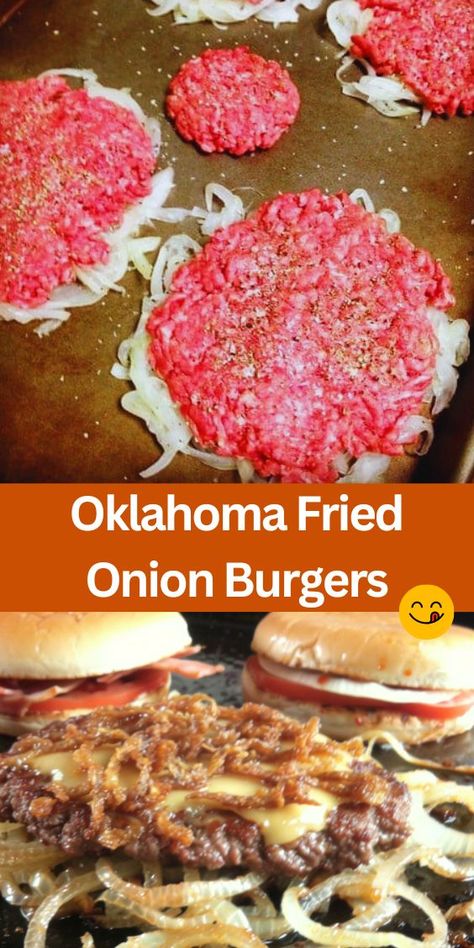 Discover the savory goodness of Oklahoma Fried Onion Burgers! This easy-to-make recipe features juicy ground beef, crispy fried onions, melted cheese, and classic toppings for a satisfying meal. Perfect for family dinners or backyard cookouts! Fried Onion Burgers, Onion Burger Recipe, Onion Burgers, Onion Burger, Hamburger Meat Recipes, Hamburger Recipes, Burgers Sandwiches, Corn Dogs, On The Grill