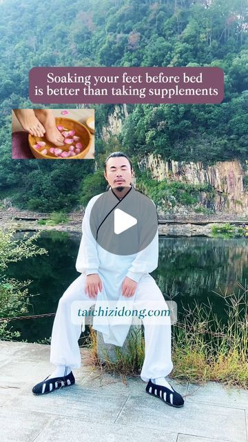 Taichi Zidong on Instagram: "https://taichizidong.com
Specific exercise improve symptoms, daily full-body exercises remove root causes.

241013-Soaking your feet before bed is better than taking supplements.

If you want a better sleep effect, it is recommended to practice the following course before going to bed:

----30mins Evening Routine • Good Sleep

Please click: https://taichizidong.com/ to view the course.

#wudang #taichi #qigong #ancientselfcare #health #chineseculture #tcm #heathylifestyle #exercise #stretching #relax #meridian #foryou #soaking #soakingfeet #habit" Relaxing Exercises, Qigong Meditation, Tai Chi For Beginners, Tai Chi Exercise, Qigong Exercises, Therapy Techniques, Massage Therapy Techniques, Body Exercises, Before Going To Bed