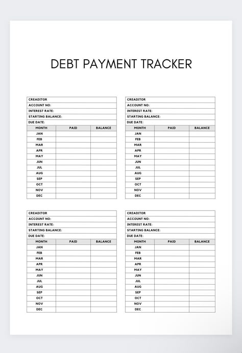 Debt can be hard to face and manage but with the help of a debt tracker. Watch as you payoff each amount of owed get closer to financial freedom. It will make payoff debt so much easier for you to handle. Debt Tracker visuals help keep you motivated while you pay off debt. They are customizable for any debt amount. Watch each time you hit a new payoff milestone and watch as you get one step closer to reaching your goal! Become debt free today.  Debt Tracker, Debt snowball, Debt Thermometer, Debt calculator, Debt spreadsheet, Budget binder, Printable, Budget Template, Debt payoff, Debt free Credit Card Debt Payoff Spreadsheet, Financial Documents Design, Debt Planner Free Printable, Debt Payoff Planner, Debt Tracker Template, Credit Card Debt Payoff Printable Free, Debt Tracker Printable Free, Debt Thermometer, Budget Planner Printable Free