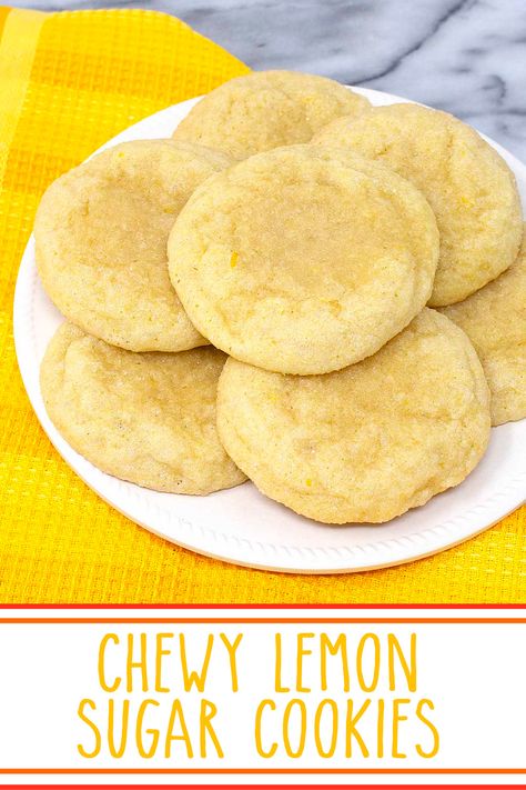 Simple Sugar Cookies, Cookie Board, Lemon Cookies Recipes, Birthday Snacks, Lemon Sugar Cookies, Simple Sugar, Easy Sugar Cookies, Lemon Sugar, Lemon Extract