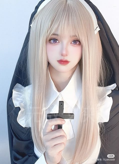 Cosplay Nun, Nun Cosplay, Nun Outfit, Girl General, Maid Cosplay, Logo Design Video, Kawaii Girl, Anime Cosplay, Teen Fashion Outfits