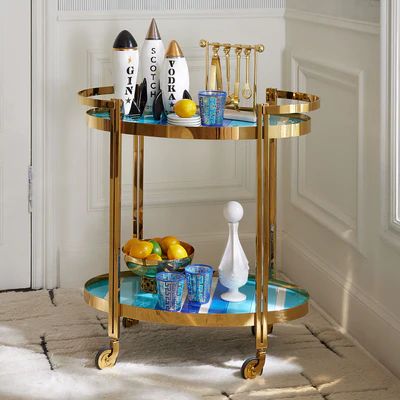 Ready-to-Ship Upholstery | Sofas, Sectionals, Chairs & Benches | Jonathan Adler Madrid, Brass Bar Cart, Back Painted Glass, Glassware Drinking, Serving Cart, Sea Inspired, Sofa Upholstery, Jonathan Adler, Glassware Set