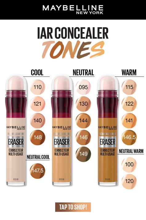 Say goodbye to guesswork and hello to your ideal shade with this guide. Whether you're looking to brighten, correct, or contour, this infographic will lead you to your perfect match. 🌟✨ Dark Circles Concealer, Best Concealers, Instant Age Rewind Concealer, Age Rewind Concealer, Skin Tone Makeup, Maybelline Concealer, Maybelline Instant Age Rewind, Age Rewind, Beauty Makeup Tutorial