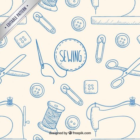 More than a million free vectors, PSD, photos and free icons. Exclusive freebies and all graphic resources that you need for your projects Sewing Graphic Design, Sewing Infographic, Sewing Kit Illustration, Sewing Graphics, Sewing Tattoos, Sewing Logo Design, Sewing Illustration, Sewing Logo, Button Logo