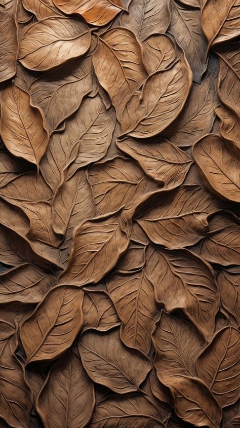 Leaf pattern some paint it | Premium Photo - rawpixel Leaf Texture Pattern, Patterns In Nature Texture Design, Woodcarving Aesthetic, Natural Texture Inspiration, Patterns In Nature Texture, Brown Nature Aesthetic, Brown Pattern Background, Wood Pattern Texture, Abundance Aesthetic