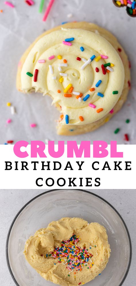 Small Batch Cookie, Small Batch Cookie Recipe, Birthday Cake Cookies, Crumble Cookie Recipe, Cake Batter Cookies, Cookie Base, Cookie Cake Birthday, Gourmet Cookies, Funfetti Cake