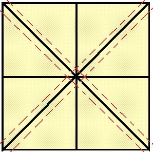 Half-Square Triangle Shortcut - makes 8 HSTs, and the edges are NOT on the bias, so they are less likely to stretch and distort! Cartonnage, Patchwork, Tela, Half Square Triangle Quilts Pattern, Triangle Quilt Pattern, Fabric Dyeing, Feeding Baby, Baby Foods, Half Square Triangle Quilts