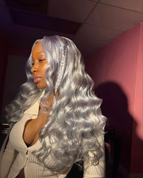 Grey Lace Wig, Wigs Gray, Exotic Hair Color, Platinum Wigs, Gray Wigs, Black And White Wig, Grey Hair Wig, Hairstyles Wigs, Silver Wigs