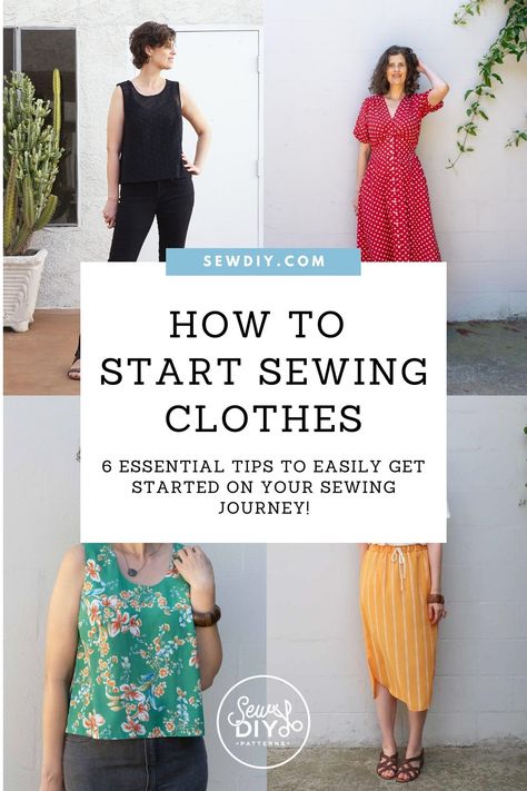 Patternless Sewing Projects, Dress Patterns Beginner, Easy Sewing Projects For Beginners Clothes Women, Beginner Clothing Patterns, Easy Sewing Projects Free Pattern, Beginner Sewing Outfits, Sewing Videos For Beginners, Easy Sew Dresses For Women Free Pattern, Sewing Essentials For Beginners