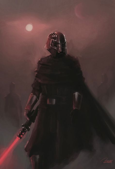 Kadros, Knight of the Sith, John Burns on ArtStation at https://www.artstation.com/artwork/BQVbD Star Wars Computer, Sith Armor, Blind Mask, Sith Order, Star Wars Sith Lords, Sith Warrior, Knights Of Ren, Sith Empire, Star Wars Sith