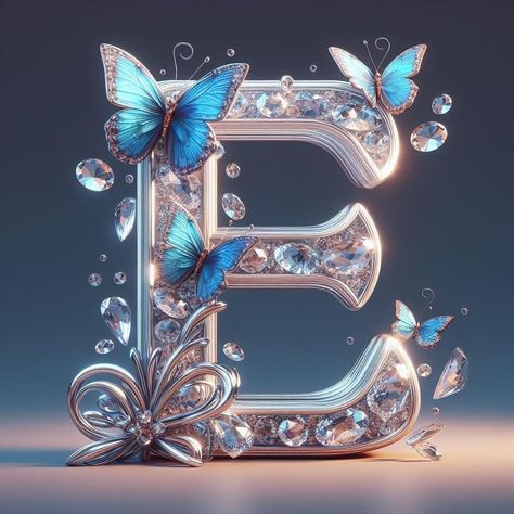 Love Astethic Wallpaper, Letter E Wallpaper, E Letter Images, Small Letter Tattoo, E Wallpaper, Character Sheet Template, Blue Butterfly Wallpaper, Letter Art Design, Iphone Wallpaper Classy