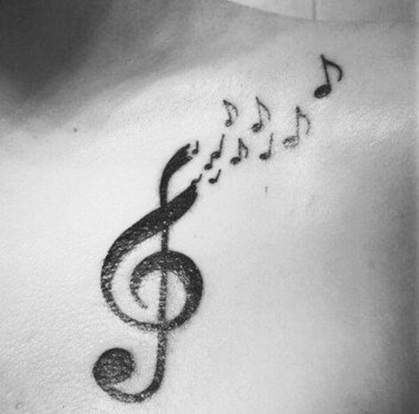 Inspiring Tattoos, Music Tattoo Sleeves, 10 000 Followers, Tattoo Catalog, Music Notes Tattoo, Full Tattoo, Key Tattoos, Key Tattoo, Music Tattoo Designs