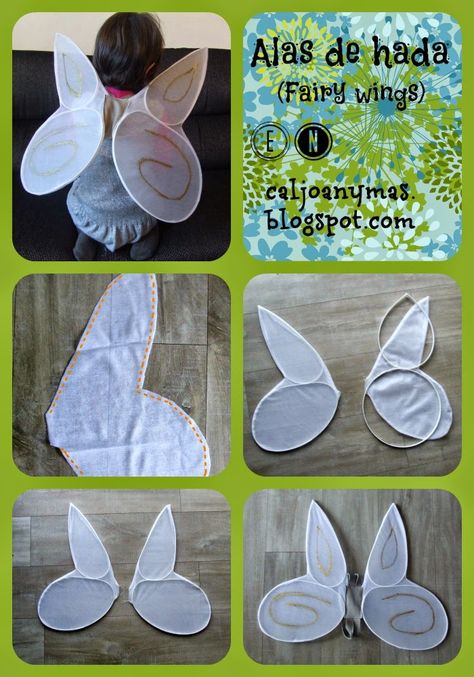 Cal Joan y más: ALAS DE HADA (FAIRY WINGS) TUTORIAL Fairy Wings Tutorial, Wing Ideas, Wings Tutorial, Best Out Of Waste, Fairy Wings, Diy Costumes, Kids Dress, Origami, Diy Projects