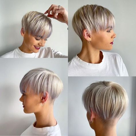 Female Undercut, Undercuts For Women, Kort Bob, Hair Colour Design, Stylish Short Haircuts, Short Haircut Styles, Short Hair Undercut, Undercut Pixie Haircut, Side Swept