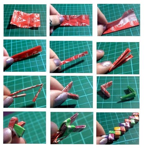 Dum Dum Wrapper Crafts, Candy Wrapper Crafts, Diy Candy Wrappers, Easy Kids Projects, Wrappers Diy, Sweet Wrappers, Candy Wrapper, Cool Paper Crafts, Candy Crafts