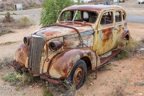 Old Car | Broken Hill is located east of the Simpson Desert … | Flickr Farm Wagons, 50s Cars, Auto Retro, Rusty Cars, Rat Rods Truck, Motor Bikes, Hood Ornaments, Abandoned Cars, Car Images