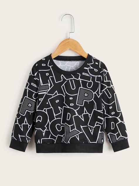 Toddler Boys Sweatshirt, Boys Prints, Black And White T Shirts, Zara Boys, Kids Nightwear, Toddler Fall, Mens Fashion Classic, Boys Graphic Tee