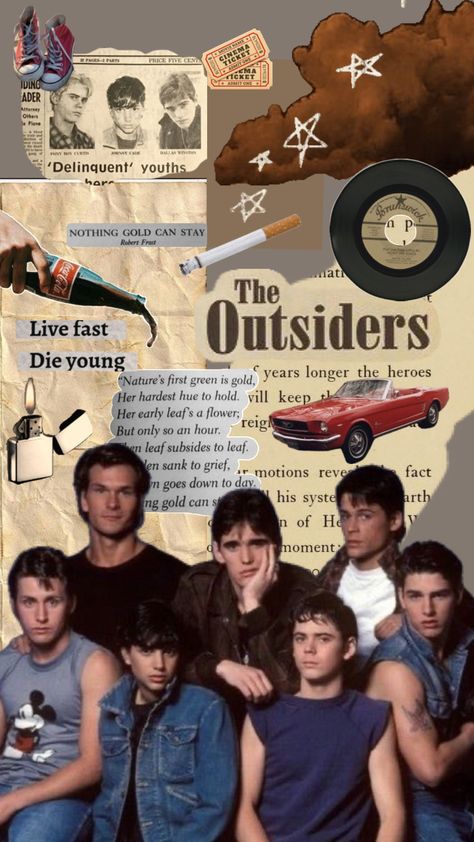 The Outsiders Wallpaper, Outsiders Wallpaper, Greaser Aesthetic, The Outsiders Quotes, Outsiders Movie, The Outsiders Greasers, Dallas Winston, The Outsiders 1983, Nothing Gold Can Stay