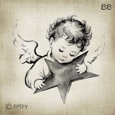 Vintage Angel Clip Art Free | Beautiful Vintage Baby Angel LARGE Digital Image Download Sheet ... Angel Baby Drawing, Angel Bebe, Angel Drawing, Baby Drawing, Diy Tattoo, Angel Painting, Desenho Tattoo, Baby Tattoos, Angel Tattoo