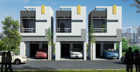 4 Bedroom Duplex House Plans, 3d Elevation Design, Town House Plans, Pile Foundation, Swim Sport, Townhouse Exterior, 3d Elevation, Italian Fabrics, Modern Townhouse