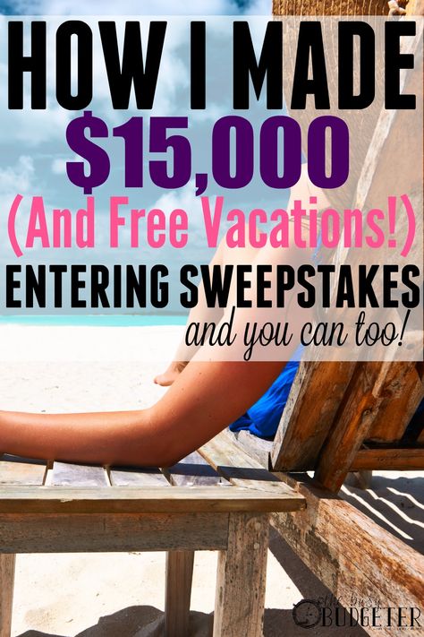 Entering Online Sweepstakes: How I Made $15K & Won Free Vacations | Guest Post | The Busy Budgeter Busy Budgeter, Free Sweepstakes, Hobbies For Adults, Enter Sweepstakes, Hobbies For Kids, Contests Sweepstakes, Pch Sweepstakes, Hobbies That Make Money, Sweepstakes Giveaways