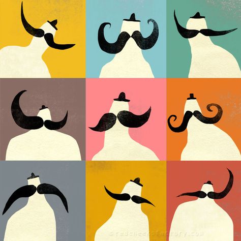 Moustache Aesthetic, Moustache Logo, Moustache Illustration, Mustache Illustration, Red Cheeks, Kitchen Designs Layout, Title Sequence, Simple Cartoon, Drawing Inspo