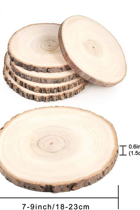 Pllieay 5 Pack 7-9 Inch Round Rustic Wood Slices for Weddings, Table Centerpieces and Other DIY Pllieay 5 Pack 7-9 Inch Round Rustic Wood Slices for Weddings, Table Centerpieces and Other DIY Scorch Marker, Wood Slice Centerpieces, Large Wood Slices, Wooden Centerpieces, Wood Cookies, Wood Centerpieces, Wooden Slices, Rustic Wedding Centerpieces, Wood Circles