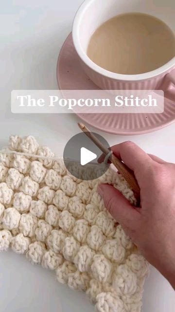 Crochet Lover on Instagram: "The Popcorn Stitch Crochet Tutorial 🍿

📷 Source: TT @ modern_made_

#CrochetPattern #CrochetDesigns #CrochetProjects #CrochetCrafts #CrochetLifeStyle #CrochetPatternDesign #CrochetInspo #CrochetLoveOfInstagram #CrochetCreation #CrochetStyle #CrochetStitch #CrochetForLife #CrochetMagic #CrochetMaster #CrochetMania #CrochetTime #CrochetArtists #CrochetInspirations #CrochetCommunity #CrochetPatterns #Crochet #Crochets" Pop Stitch Crochet, Crochet Popcorn Blanket, Crochet Popcorn Stitch Tutorial, Popcorn Crochet Stitch, Crochet Diy Ideas, Crochet Quilt Tutorial, Crochet Video Tutorials, Popcorn Crochet, Tiktok Crochet