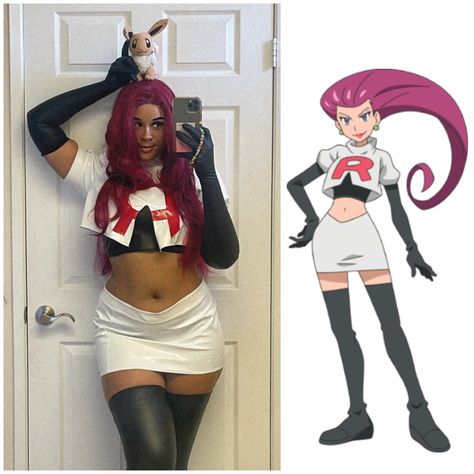 Team Rocket Costume, Jessie Cosplay, Rocket Cosplay, Team Rocket Cosplay, Jessie Team Rocket, Pokemon Halloween Costume, Jessie Pokemon, Cosplay Pokemon, Halloween Parejas