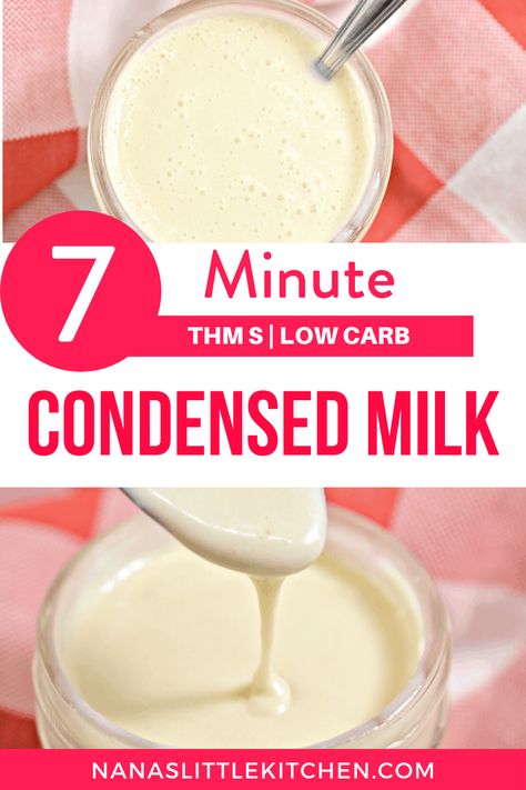 Powdered Milk Recipes Desserts, Sugar Free Condensed Milk, Condensed Milk Recipe, Homemade Sweetened Condensed Milk, Carb Quick, Sweetened Condensed Milk Recipes, Sweet Condensed Milk, Sugar Free Baking, Sugar Free Recipes Desserts