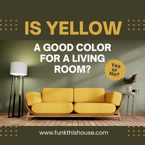 Is Yellow a Good Color for a Living Room Rooms With Yellow Sofa, Living Room Designs Yellow Sofa, Yellow Feature Wall Living Room, Yellow Theme Living Room, Mustard Accents Living Room, Living Room With Yellow Couch, Yellow Accent Living Room, Yellow Wall Living Room Ideas, Yellow Furniture Living Room