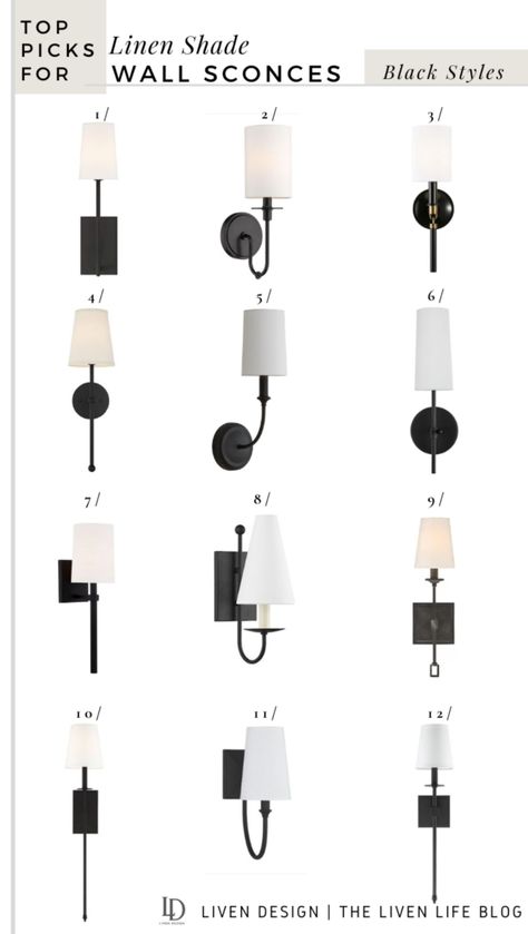 Black Walls Hallway, Sconces Above Couch, Bathroom Sconces Double Vanity, Sconces In Bathroom, Black Bathroom Sconces, Fireplace Sconces, Bathroom Sconces Black, Dining Sconces, Hanging Sconces