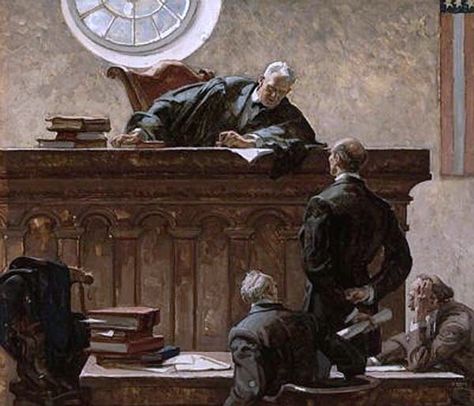 Cornwell, Dean (b,1892)- Courtroom- Before Judge Lawyer Art Wallpaper, Dean Cornwell, Law Art, Courtroom Sketch, Master Study, Law School Life, Howard Pyle, Rockwell Kent, Law School Inspiration