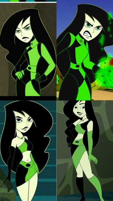 Kim Possible Villain Costume, Kim Impossible And Shego Costume, Easy Rave Halloween Costumes, Cartoon Character With Black Hair, Costumes With Long Black Hair, Kim Possible Costume Black People, Shego Photoshoot, Anime Character Costumes Halloween, Halloween Costumes For Long Black Hair