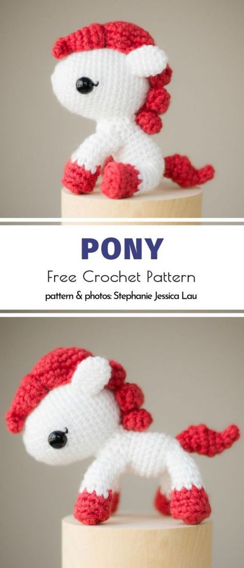 Mini Unicorn Crochet Pattern, Amigurumi Pony Free Pattern, Mlp Crochet Pattern Free, Pony Crochet Pattern Free, Quick Crochet Stuffies, Mini Horse Crochet Pattern Free, My Little Pony Crochet Pattern Free, Small Unicorn Crochet Pattern Free, Easy Crochet Unicorn