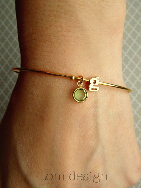 Grandma Bracelet, Mama Bracelet, Gold Bracelet Simple, Bracelet Initial, The Bangles, Moms Bracelet, Letter Bracelet, December 24th, Personalized Bridesmaid Gifts