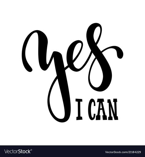 Open Quotes, Vector Quotes, Typography Hand Drawn, Calligraphy Words, Hand Drawn Lettering, Short Words, Yes I Can, Learning To Say No, Positive Inspiration