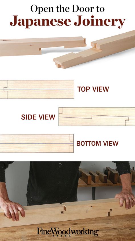 Wood Scarf Joints, Japanese Wood Joints, Cable Stair Railing, Timber Joints, Traditional Joinery, Timber Frame Cabin, Japanese Joinery, Shaker Furniture, Stairs Architecture