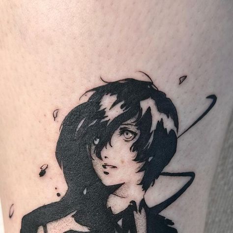 Cortland Carrillo on Instagram: "A little #persona ✌️
.
.
.
#persona5 #animetattoo #tattoo #blackwork #anime #renamamiya  #renamamiyatattoo" Black Anime Tattoos, Persona 3 Tattoo, Persona 5 Tattoo, Persona Tattoo, Ren Amamiya, Manga Tattoo, 3 Tattoo, 4 Tattoo, Anime Tattoo