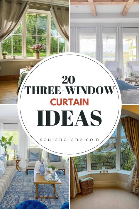 Window curtains can be both decorative and functional. For elevated privacy, consider layered curtains with sheers for daytime light and thicker drapes for nighttime seclusion. Alternatively, go for blackout curtains or woven wood shades that blend seamlessly into your décor while offering privacy without sacrificing style. Three Window Curtain Ideas, Curtains With Sheers, Flowing Curtains, Woven Wood Shades, Layered Curtains, Long Curtains, Woven Wood, Window Dressing, Wood Shades