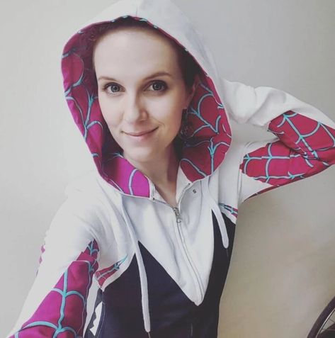 Gwen Stacy Costume, Spiderman Gwen Stacy, Venom Hoodie, 3d Spiderman, Spiderman Outfit, Long Outfit, Winter Fashion Jackets, Warm Jackets, Designer Leather Jackets