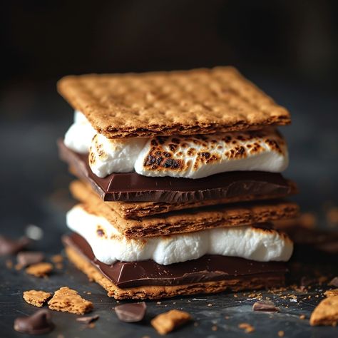 Toasted Marshmallow Aesthetic, Smores Picture, Camping Smores Ideas, Smores Hot Chocolate Recipe, S’mores Aesthetic, Smores Aesthetics, Fancy Smores, Marshmallows Aesthetic, Marshmallow Aesthetic