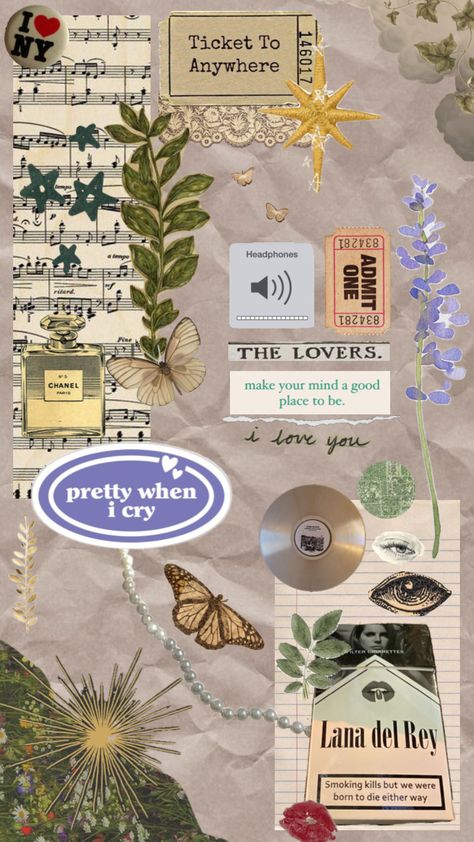 #shuffle #shufflefyp #shuffleaesthetic #shufflecollage #shuffleart #aestethic #vintage #fyp #fypshuffle #trending #vibes Shuffles Ideas, Shuffle Ideas, Paris Place, Collage Making, Admit One, Diy Creative Crafts, I ❤ Ny, Diy Creative, Wallpaper Aesthetic