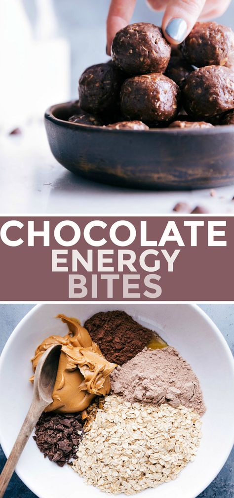 Chocolate Energy Bites, Chocolate Protein Bites, Chocolate Protein Balls, Protein Balls Recipes, Energy Bites Recipes, No Bake Energy Bites, Healthy Protein Snacks, Energy Ball Recipe, Protein Desserts